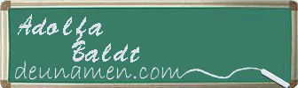 Adolfa Baldt Visitenkarte